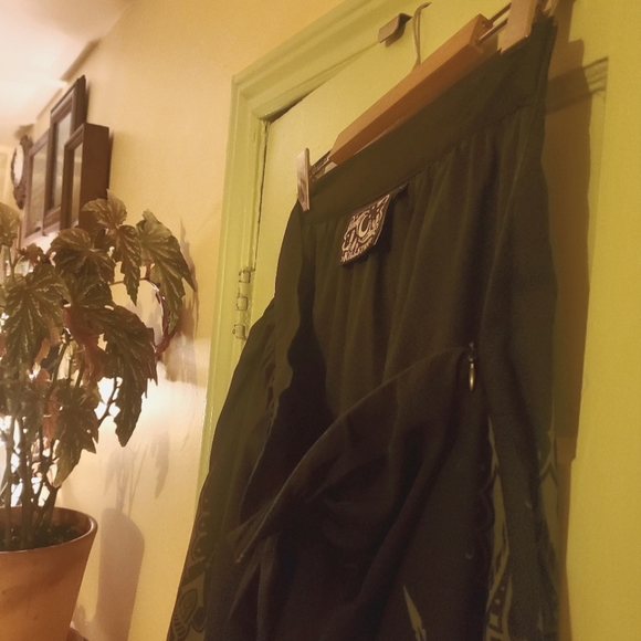 Killstar Duchess chiffon black grey printed goth witchy skirt - Picture 9 of 9